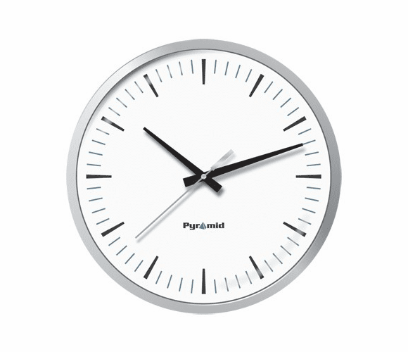 13" Contemporary No Hr. Face (Battery Operated) #9A13F By Pyramid Time Systems