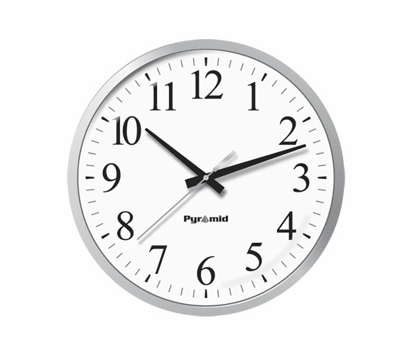 13" Contemporary Wireless Clock #9A13EE By Pyramid Time Systems