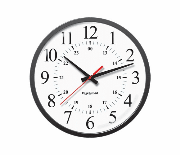 13" Standard 12/24 Hr. Face(Battery Operated) #9A13D By Pyramid Time Systems