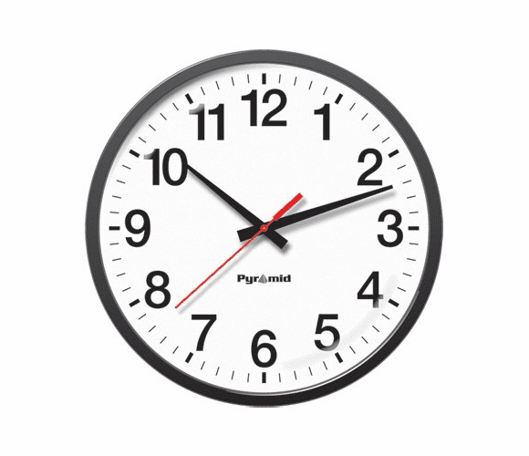 13" Standard Wireless Clock (Battery Operated) #9A13A By Pyramid Time Systems