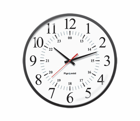 17" Electric STD 12/24-Hour Face 120V 12" Lead #9A17KE By Pyramid Time Systems