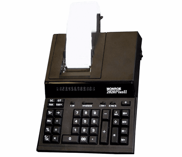 2020PLUSII Desktop Printing Calculator Black By Monroe