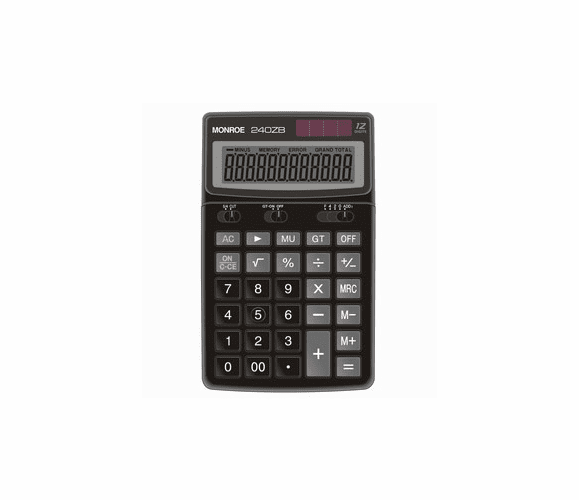 240ZB Black Desktop Calculator By Monroe