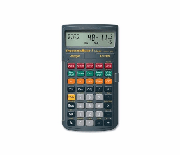 4054 Construction Master 5 En Espanol By Calculated Industries