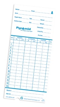 thumbnail image 2 of 250 Monthly Time Cards For Pyramid 2500, 2600, 2650, 6200, 6400 Time Clocks – Compumatic 2 of 5