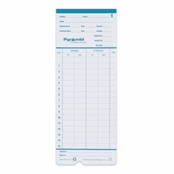 42426 - Time Cards for Pyramid 2400 Time Recorder, 100 pk By Pyramid Time Systems