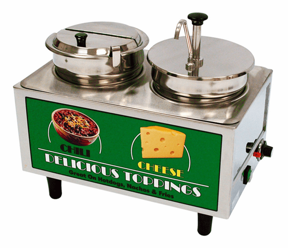 51073A Chili and Cheese Warmer - 1 Pump, 1 Lid/Ladle By BenchMark USA