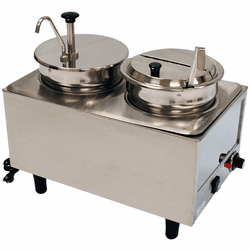 51073P Dual Well Warmer - 1 Pump, 1 Lid/Ladle By BenchMark USA