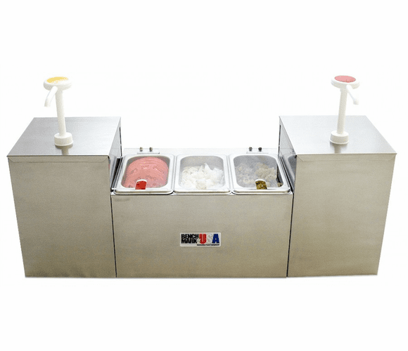 52001 Two-Pump, Three-Well Condiment Station By Benchmark USA