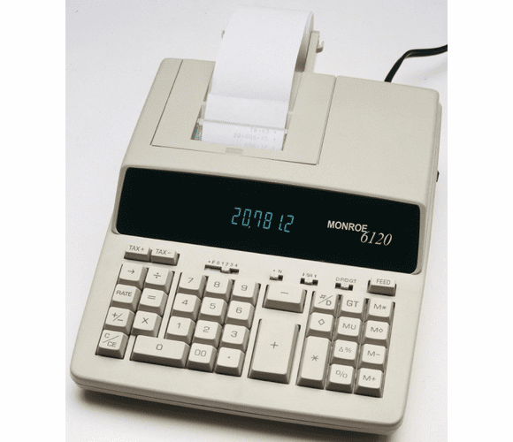 6120 Desktop Printing Calculator By Monroe