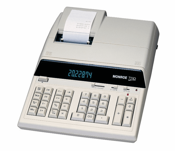 7130 Desktop Printing Calculator By Monroe