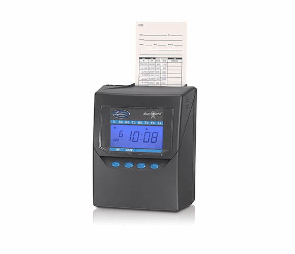 7500E Atomic Totalizing Time Clock 100 Employees By Lathem