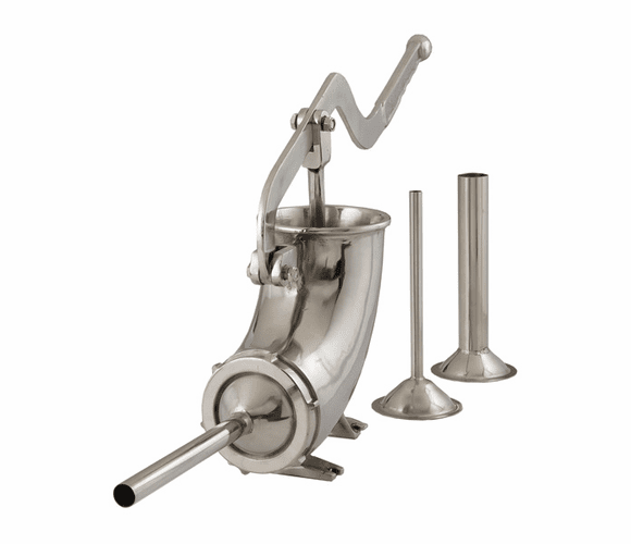824 5lb SS Stuffer w/ SS Stuffing Tubes By LEM
