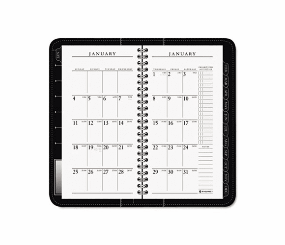 AAG7002005 Executive Recycled Weekly/Monthly Appointment Book, Black, 3 1/4" x 6 1/4", 2013 By AT-A-GLANCE