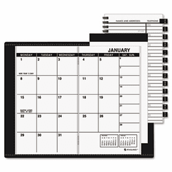AAG7006405 Recycled Monthly Planner, Unruled, 3-1/2 x 6-1/8, Black, 2013-2014 By AT-A-GLANCE