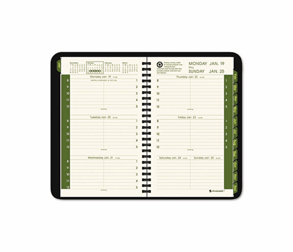 AAG70100G05 Recycled Weekly/Monthly Appointment Book, Black, 4 7/8" x 8", 2013 By AT-A-GLANCE