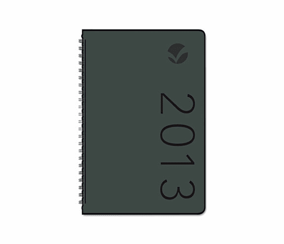 AAG70100X05 Contemporary Wirebound Weekly/Monthly Planner, 4-7/8 x 8, Black, 2013 By AT-A-GLANCE