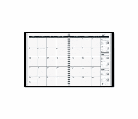 AAG7012705 Recycled Monthly Planner, Black, 6 7/8" x 8 3/4", 2013-2014 By AT-A-GLANCE