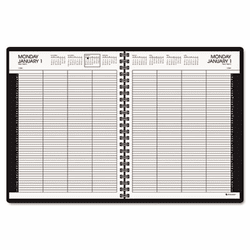 AAG7021272 Recycled Eight-Person Group Daily Appointment Book, Black, 8 1/2" x 11", 2012 By AT-A-GLANCE