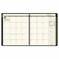 AAG70260G60 Recycled Monthly Planner, Green, 9" x 11", 2013-2014 By AT-A-GLANCE