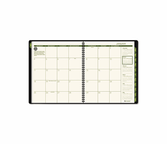 AAG70260G60 Recycled Monthly Planner, Green, 9" x 11", 2013-2014 By AT-A-GLANCE