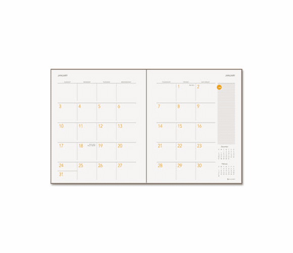 AAG70620430 Monthly Planner & Notebook, Gray, 9 1/4" x 11", 2012-2013 By AT-A-GLANCE