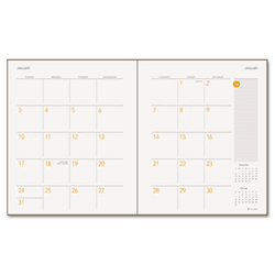 AAG70620430 Monthly Planner & Notebook, Gray, 9 1/4" x 11", 2012-2013 By AT-A-GLANCE