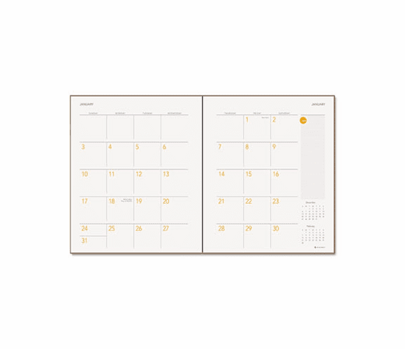 AAG70620605 Monthly Planner And Notebook, 9-1/2" x 11", Black, 2013 By AT-A-GLANCE