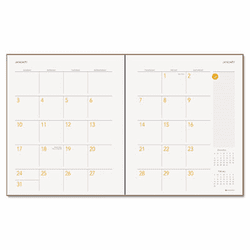 AAG70620605 Monthly Planner And Notebook, 9-1/2" x 11", Black, 2013 By AT-A-GLANCE