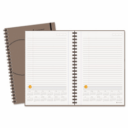 AAG70621030 Planning Notebook With Reference Calendar, Gray, 6" x 9" By AT-A-GLANCE