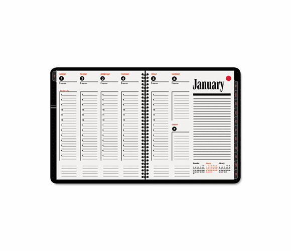 AAG7086405 Recycled 800 Range Weekly/Monthly Appointment Book, 8-1/2 x 11, Black, 2013 By AT-A-GLANCE