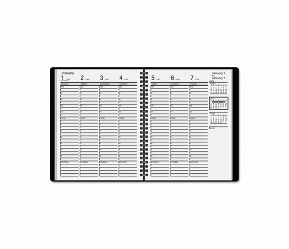 AAG7086505 Recycled Weekly Appointment Book, Black, 6 7/8" x 8 3/4", 2013-2014 By AT-A-GLANCE