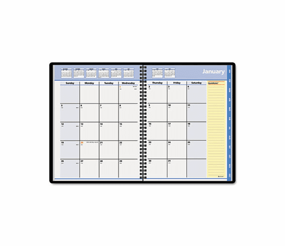 AAG760605 QuickNotes Recycled Monthly Planner, Jan.-Dec., Black, 8 1/4" x 10 7/8", 2013 By AT-A-GLANCE