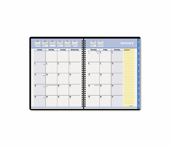 AAG760805 QuickNotes Recycled Monthly Planner, 6-7/8 x 8-3/4, Black, 2013 By AT-A-GLANCE