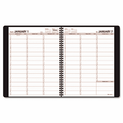 AAG78950290 Designer Weekly Appointment Book, 8-1/4 x 10-7/8, Black Check, 2012 By AT-A-GLANCE