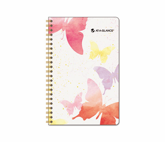AAG791200G Watercolors Weekly/Monthly Planner, 5-1/2 x 8-1/2, Floral Cover, 2013 By AT-A-GLANCE