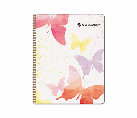 AAG791800G Recycled Watercolors Monthly Planner, Design, 6 7/8" x 8 3/4", 2013-2014 By AT-A-GLANCE
