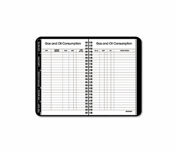 AAG8013505 Auto Record Book, Black, 3 3/4 x 6 1/8, By AT-A-GLANCE