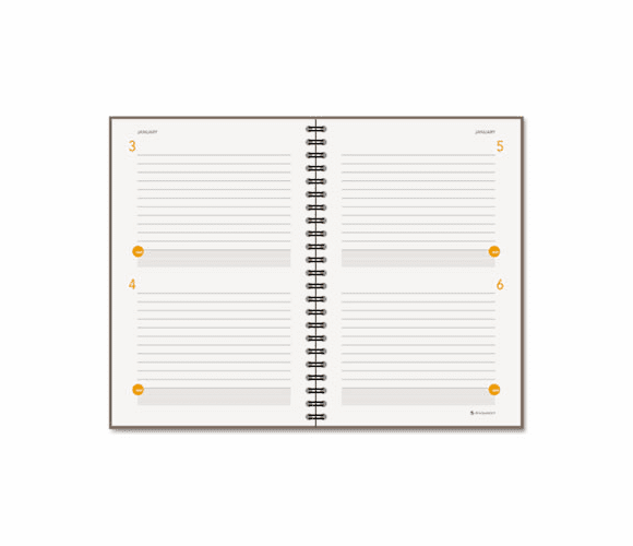 AAG80620330 Two-Days-Per-Page Planning Notebook, Gray, 8 1/2" x 11", 2013 By AT-A-GLANCE