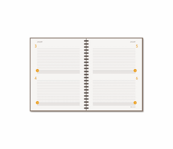 AAG80620430 Two-Days-Per-Page Planning Notebook, Gray, 8 1/2" x 11", 2013 By AT-A-GLANCE