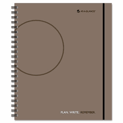AAG80620530 Planning Notebook With Circle the Date, Gray, 9 1/4" x 11" By AT-A-GLANCE
