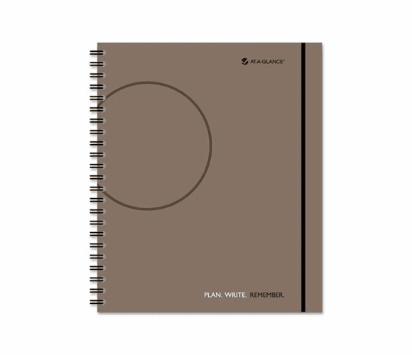 AAG80620530 Planning Notebook With Circle the Date, Gray, 9 1/4" x 11" By AT-A-GLANCE