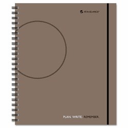 AAG80620930 Planning Notebook With Reference Calendar, Gray, 9 1/4" x 11" By AT-A-GLANCE