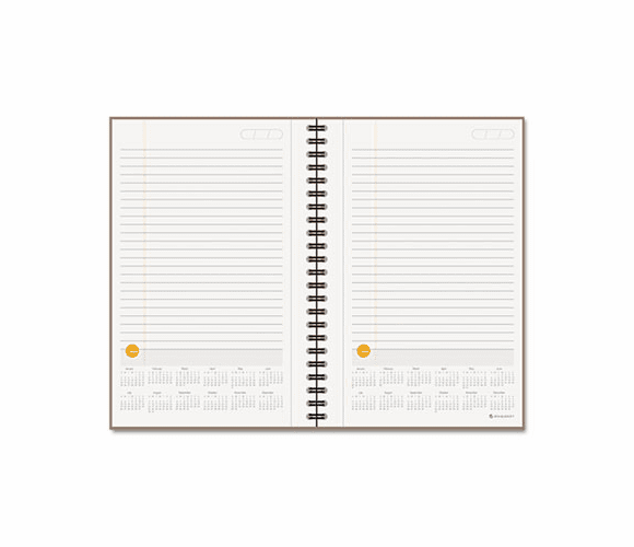 AAG80621034 Planning Notebook With Reference Calendar, Orange, 6" x 9" By AT-A-GLANCE