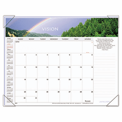 AAG89801 Recycled Motivational Panoramic Monthly Desk Pad, 22 x 17, 2013 By AT-A-GLANCE