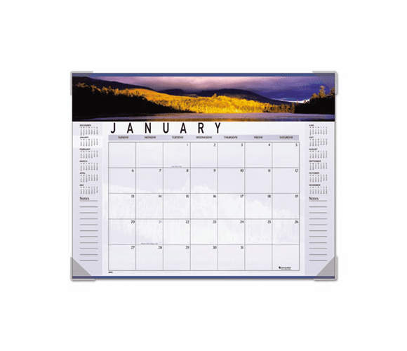 AAG89802 Recycled Landscape PanoramicDesk Pad, 22 x 17, 2013 By AT-A-GLANCE
