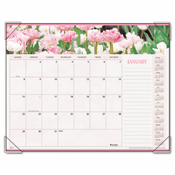 AAG89805 Recycled Floral Panoramic Desk Pad, Jan-Dec, Desk Pad, 22 x 17, 2013 By AT-A-GLANCE