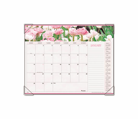 AAG89805 Recycled Floral Panoramic Desk Pad, Jan-Dec, Desk Pad, 22 x 17, 2013 By AT-A-GLANCE