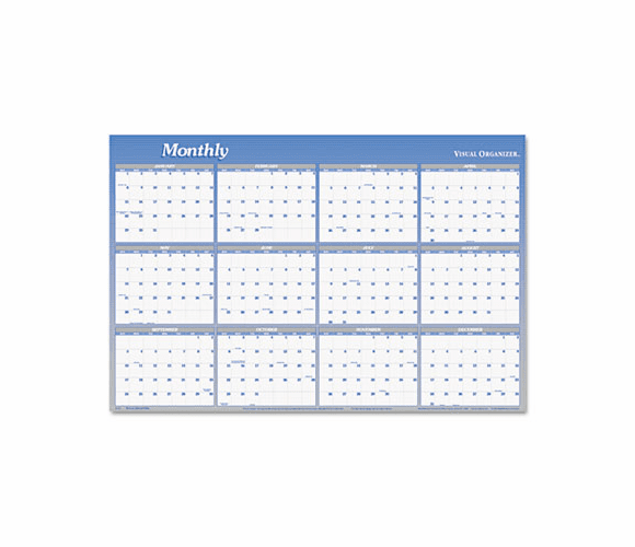 AAGA1102 Visual Organizer Vertical/Horizontal Erasable Wall Planner, 24" x 36", 2013 By AT-A-GLANCE