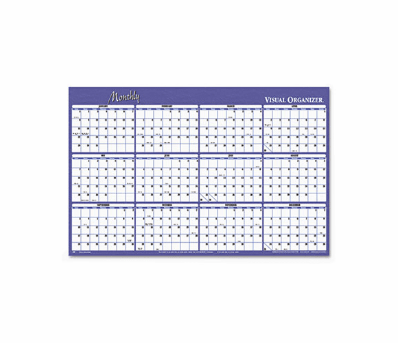 AAGA152 Horizontal Erasable Wall Planner, 48" x 32", 2013 By AT-A-GLANCE